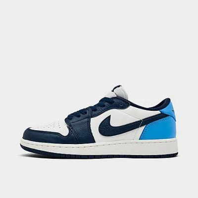 Nike Jordan Big Kids' Air Retro 1 Low Og Casual Shoes In Obsidian/university Blue/sail