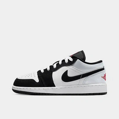Nike Jordan Big Kids' Air Retro 1 Low Se Casual Shoes In White/fire Red/black/matte Silver