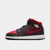 Nike Jordan Big Kids' Air Retro 1 Mid Casual Shoes In Black/varsity Red/summit White