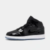 Nike Jordan Big Kids' Air Retro 1 Mid Se Casual Shoes In Black/dark Concord/white