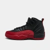Nike Jordan Big Kids' Air Retro 12 Basketball Shoes In Black/varsity Red