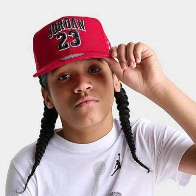 Nike Jordan Big Kids' Jersey Shirt Snapback Hat In Gym Red