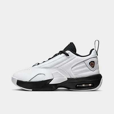 Nike Jordan Big Kids' Max Aura 6 Basketball Shoes In White/black/metallic Gold