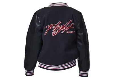 Pre-owned Nike Jordan Big Kids' Varsity Jacket In Black