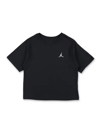 Nike Jordan Box Fit Logo T-shirt For Girls In Black