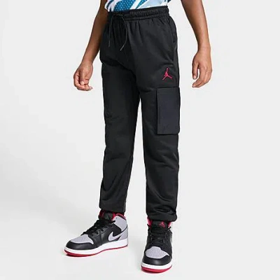 Nike Kids' Jordan Boys' Post Up Cargo Pants In Black/varsity Red