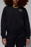Nike Jordan Brooklyn Fleece Crewneck Sweatshirt In Black