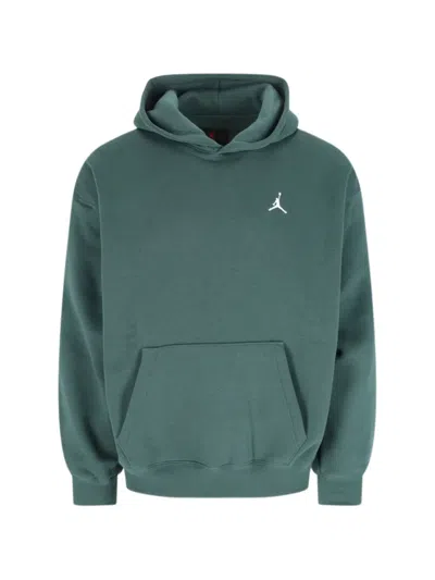 Nike Jordan Brooklyn Logo-embroidered Hoodie In Green