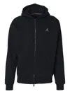 Nike Jordan Brooklyn Zip-up Logo Hoodie In Black