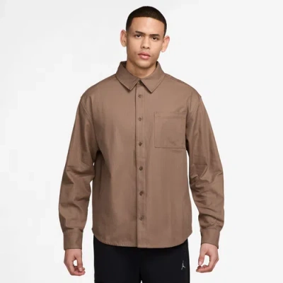 Nike Womens  Essential Statement Button Down In Brown/brown