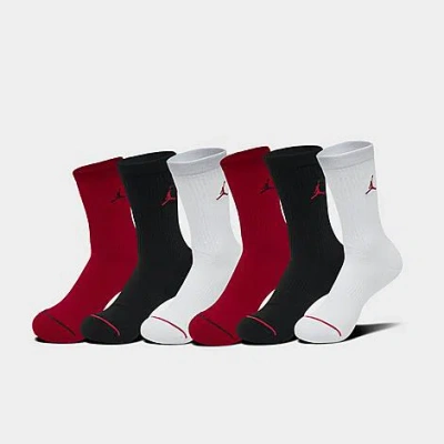Nike Jordan Everyday Cushioned Crew Socks (6-pack) Size Medium Nylon/polyester/spandex In Multi