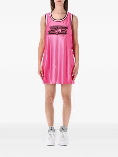 Nike Jordan Flight Jersy Mini Dress In Pink