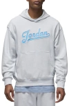 Nike Jordan Flight Mvp Oversize Fleece Hoodie In Pure Platinum/ Heather/ Black