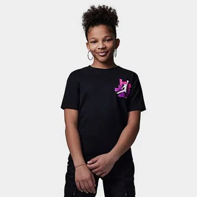 Nike Kids' Jordan Girls' Dunk Graphic T-shirt In Black