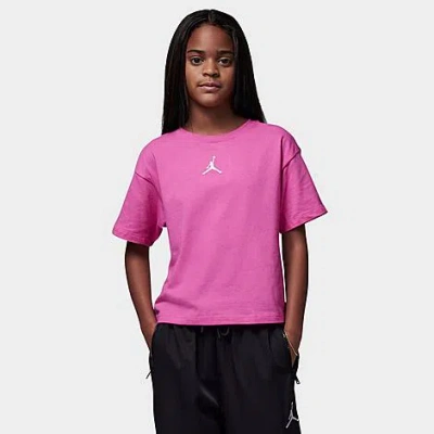 Nike Kids' Jordan Girls' Essentials Boxy T-shirt In Laser Fuchsia