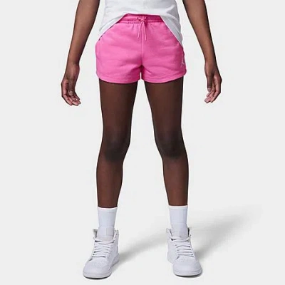 Nike Kids' Jordan Girls' French Terry Shorts In Laser Fuchsia