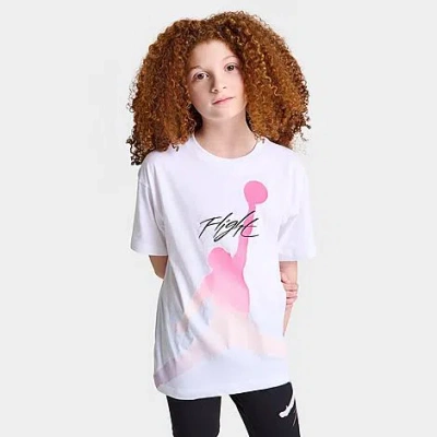 Nike Kids' Jordan Girls' Jumpman Fade Flight T-shirt In White