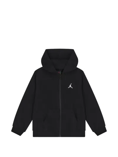 Nike Kids' Jordan Hooded Zip-up Top In Black