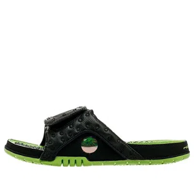 Nike Jordan Hydro 13 Retro Slide 'black Green' In Multi