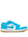 Nike Blue Leather Low-top Sneakers In Blue