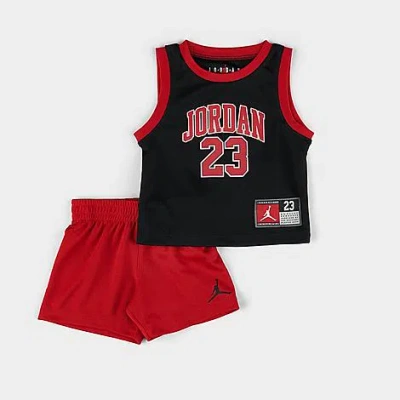 Nike Babies' Jordan Infant 23 2-piece Jersey Set In Black/red