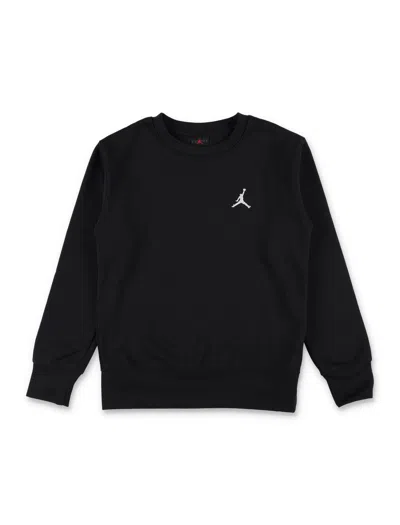 Nike Jordan Jordan Mini Boys Crewneck Sweatshirt With Embroidered Jumpman In Nero