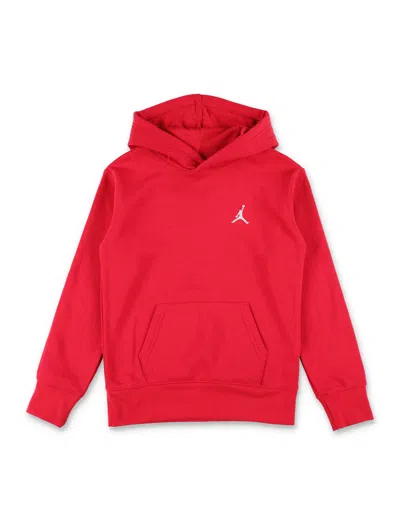 Nike Jordan Jumpman Logo Boy Fixed Hood Hoodie In Dark Red