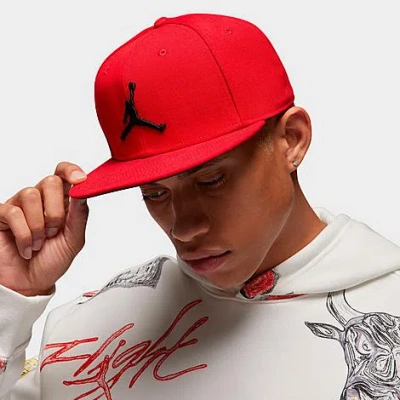 Nike Jordan Jumpman Pro Snapback Hat In Gym Red/black