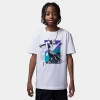 Nike Jordan Kids' Air 5 Grape Escape T-shirt In White