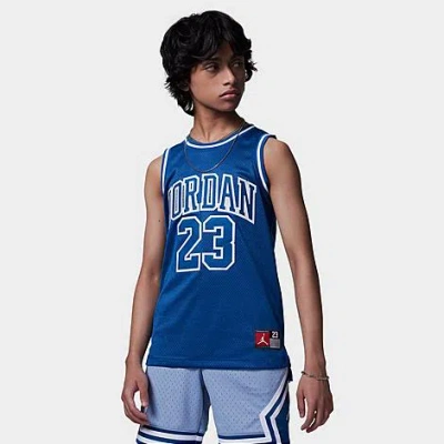 Nike Jordan Kids' Basketball Jersey In Industrial Blue