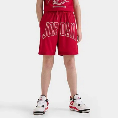 Nike Jordan Kids' Beyond The Arc Mesh Basketball Shorts In University Red/white