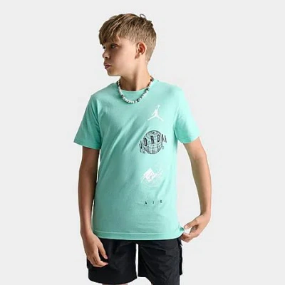 Nike Jordan Kids' Jumpman Globe T-shirt In Emerald Rise