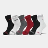 Nike Jordan Kids' Legend Crew Socks (6-pack) Size 45546 Cotton In Multi-color