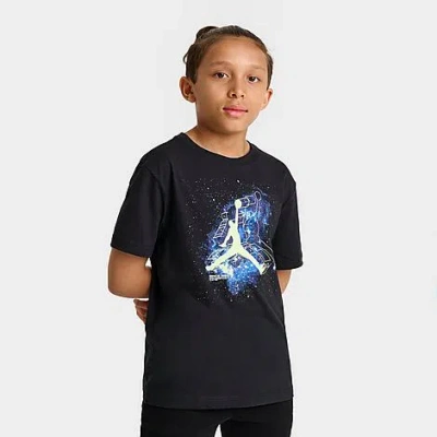 Nike Jordan Kids' Sky Is Not The Limit Glow T-shirt In Black