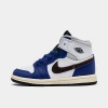 Nike Babies' Jordan Kids' Toddler Air Retro 1 High Og Casual Shoes In White/black/neutral Grey/deep Royal Blue