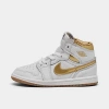 Nike Babies' Jordan Kids' Toddler Air Retro 1 High Og Casual Shoes In White/metallic Gold/gum Light Brown