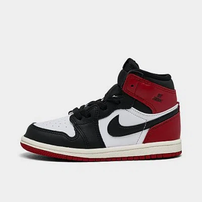 Nike Babies' Jordan Kids' Toddler Air Retro 1 High Og Casual Shoes In White/varsity Red/sail/black