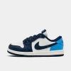 Nike Babies' Jordan Kids' Toddler Air Retro 1 Low Casual Shoes In Obsidian/sail/university Blue