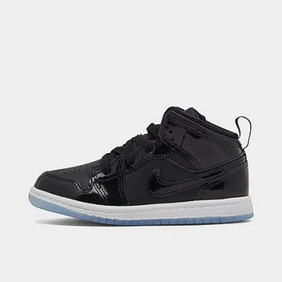 Nike Babies' Jordan Kids' Toddler Air Retro 1 Mid Se Casual Shoes In Black/dark Concord/white