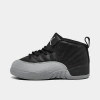 Nike Babies' Jordan Kids' Toddler Air Retro 12 Basketball Shoes In Black/wolf Grey/white