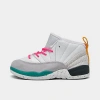 Nike Babies' Jordan Kids' Toddler Air Retro 12 Basketball Shoes In White/vapor Green/photon Dust