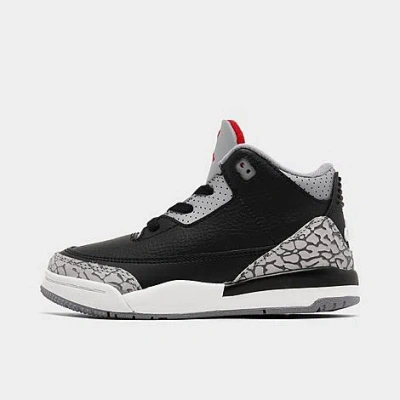Nike Babies' Jordan Kids' Toddler Air Retro 3 Basketball Shoes In Black/fire Red/cement Grey/sail