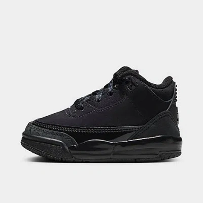 Nike Babies' Jordan Kids' Toddler Air Retro 3 Basketball Shoes In Black/black/black