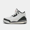 Nike Babies' Jordan Kids' Toddler Air Retro 3 Basketball Shoes In Summit White/cement Grey/black/fire Red