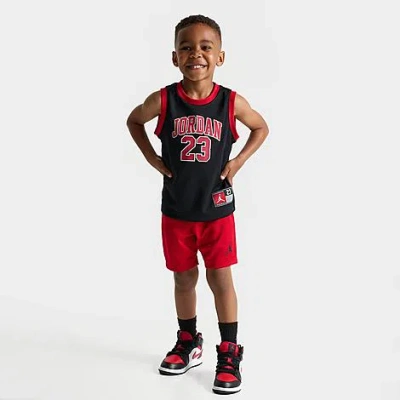 Nike Babies' Jordan Kids' Toddler 23 2-piece Jersey Set In Black/red