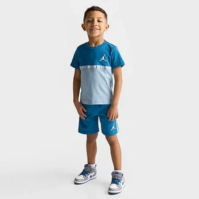 Nike Babies' Jordan Kids' Toddler Jumpman T-shirt And Shorts Set In Industrial Blue
