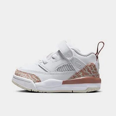 Nike Jordan Kids' Toddler Spizike Low Casual Shoes In White/archaeo Brown/light Bone/pink Oxford