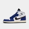 Nike Jordan Little Kids' Air Retro 1 High Og Casual Shoes In White/black/neutral Grey/deep Royal Blue