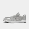 Nike Jordan Little Kids' Air Retro 1 Low Casual Shoes In Neutral Grey/metallic Silver/white