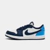 Nike Jordan Little Kids' Air Retro 1 Low Casual Shoes In Obsidian/sail/university Blue